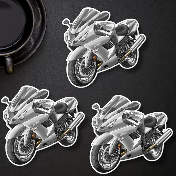 Kawasaki ZX-14 2008-09 Stickers - Set of 3 Motorcycle Decals for