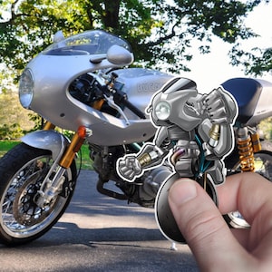 Ducati Sport Classic Aufkleber - 3er-Set Motorrad-Aufkleber für Fahrer