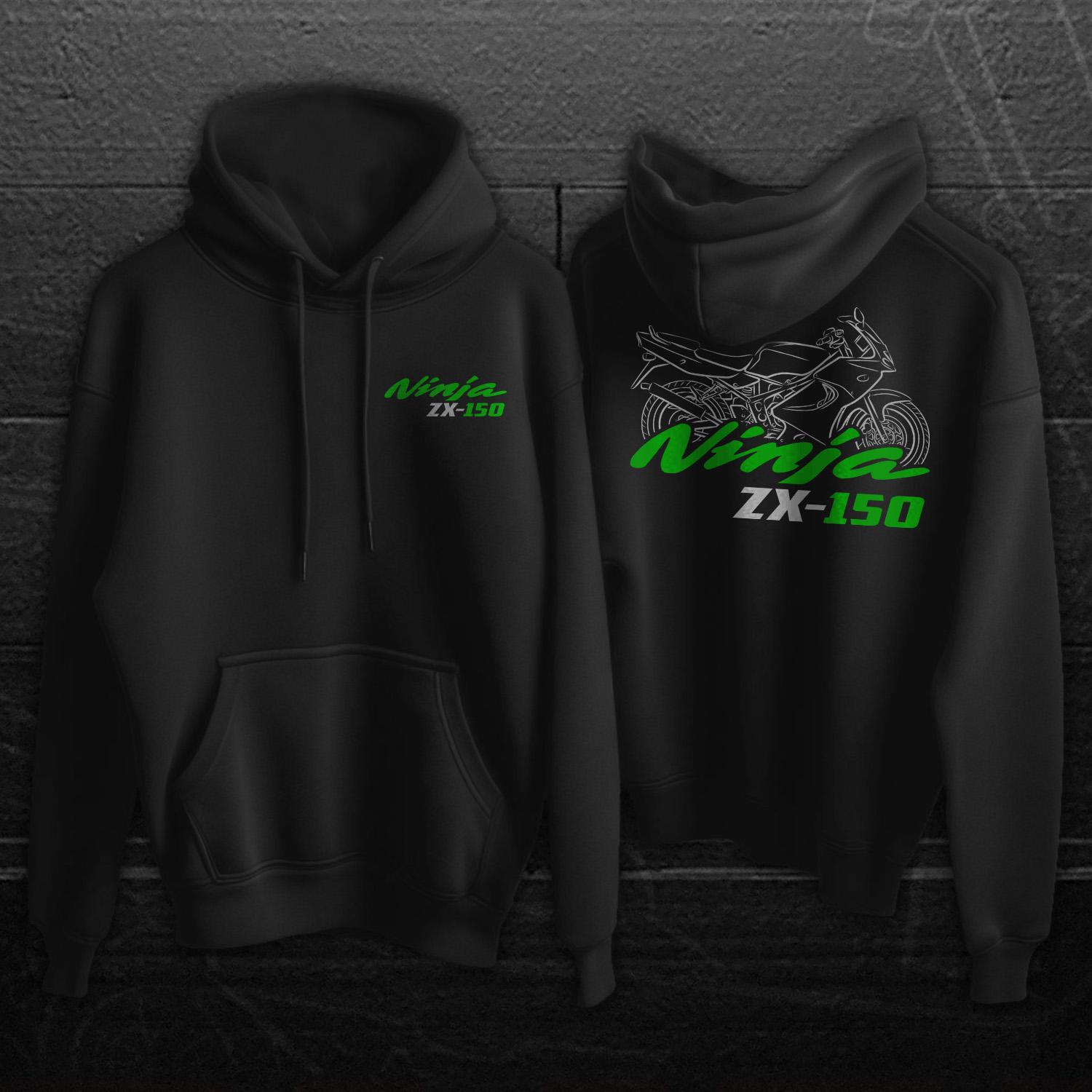 |SWEATSHIRTS (Logo Sweatshirt (MW11596-00 Kawasaki KRR Ninja ZX-150 2004-2011 Inspired Hoodie