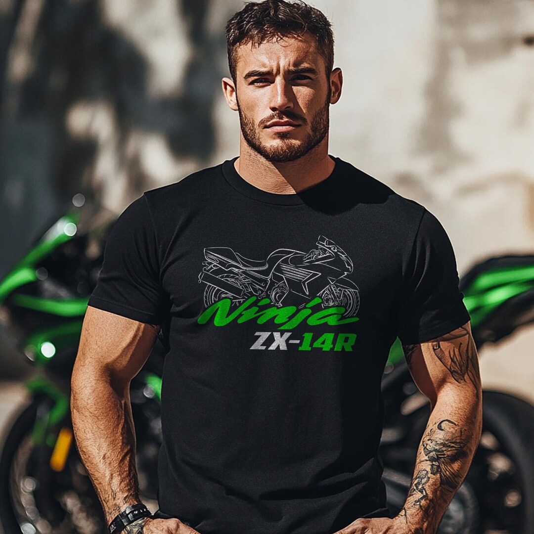 14thaddiction カットソー　t-shirt Kawasaki Ninja ZX-14 & ZX-14R Inspired T-shirt - Motorcycle