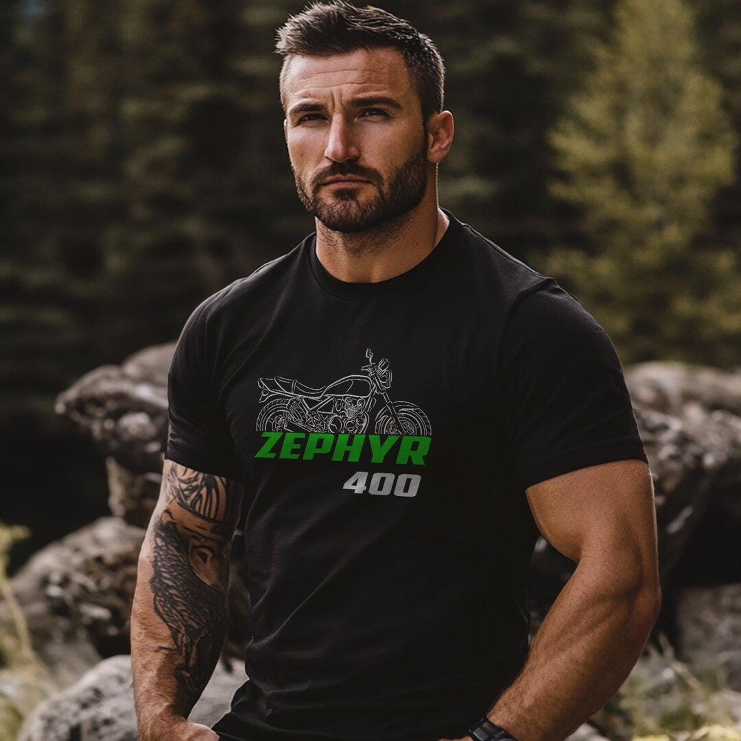 Kawasaki Zephyr 400 Inspired T-shirt - Motorcycle Tee Shirt for Riders ...