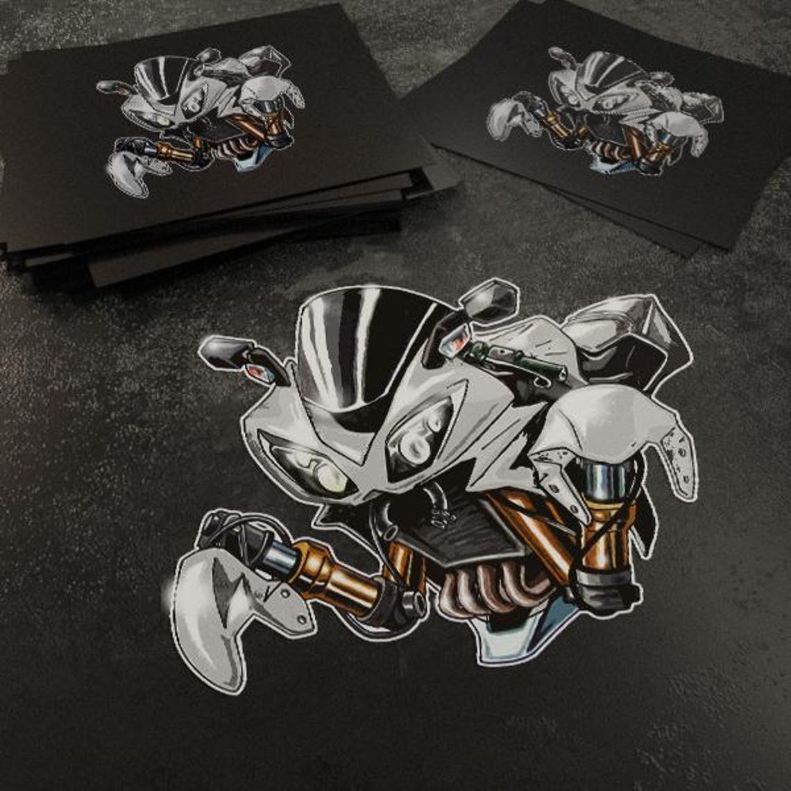 Kawasaki Ninja ZX-10R Inspired Stickers - Set of 3 Motorcycle Decals ...