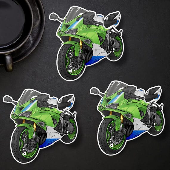 Kawasaki ZX-6R 2024 - 2025 Inspired Stickers - Set of 3 Motorcycle