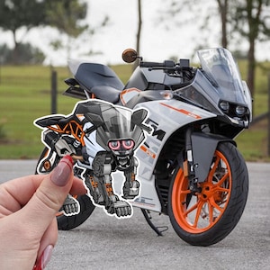KTM RC 390 Inspired Stickers - Set of 3 Motorcycle Decals