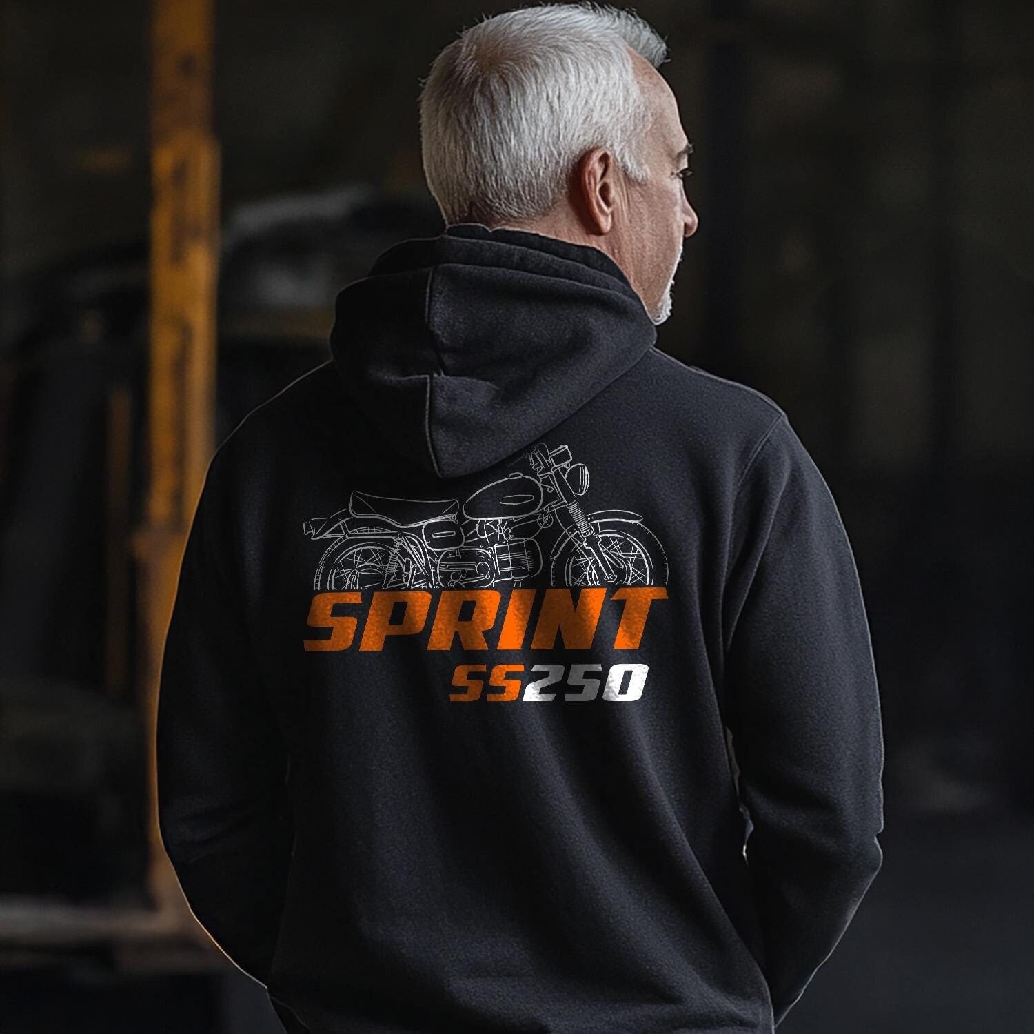 Harley-Davidson Sprint SS 250 inspiriert Hoodie Biker Motorrad