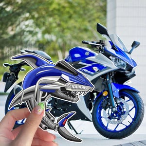 Yamaha YZF-R25 2017-18 Inspired Stickers - Set of 3 Motorcycle Decals for Rider