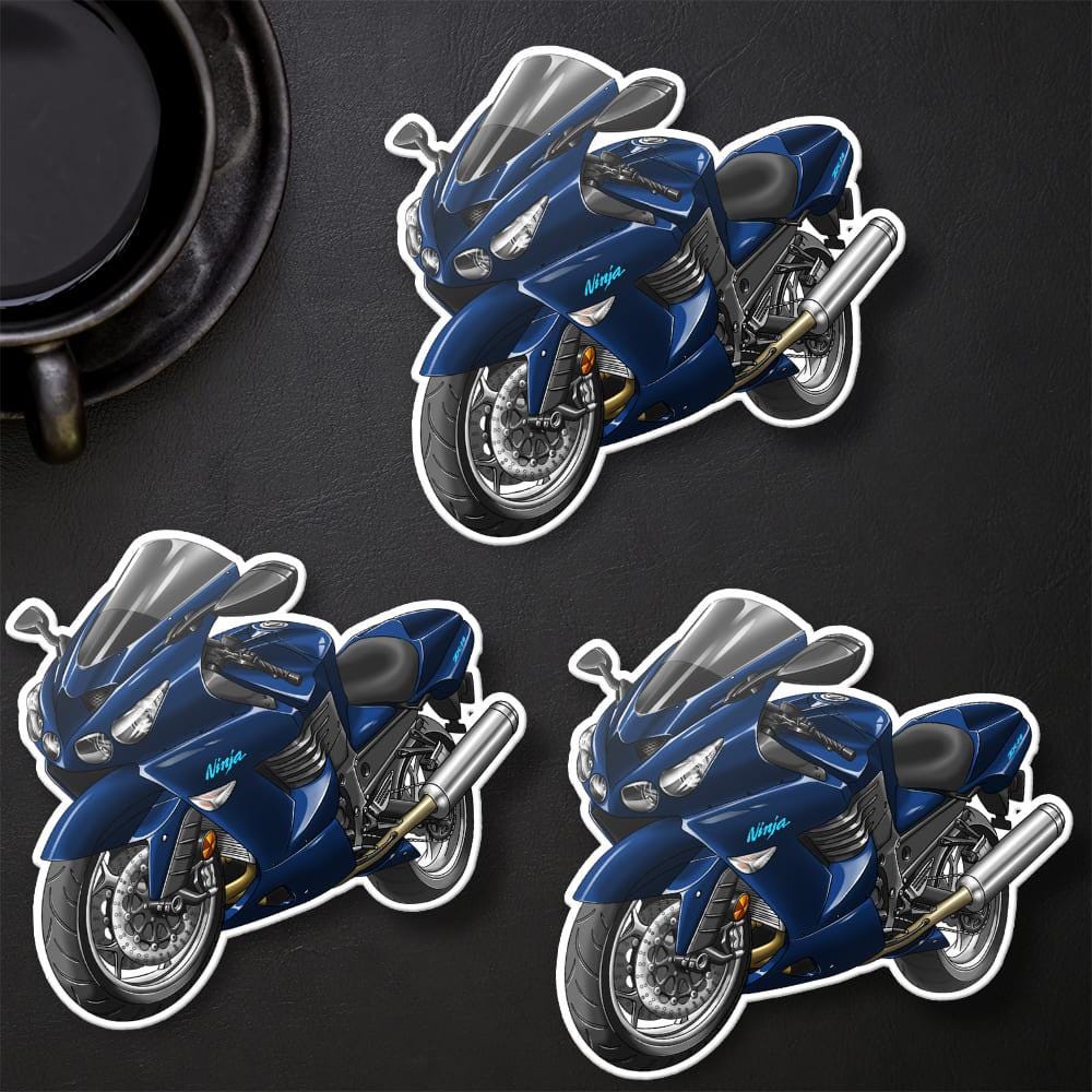 Kawasaki ZX-14 2008-09 Stickers - Set of 3 Motorcycle Decals for