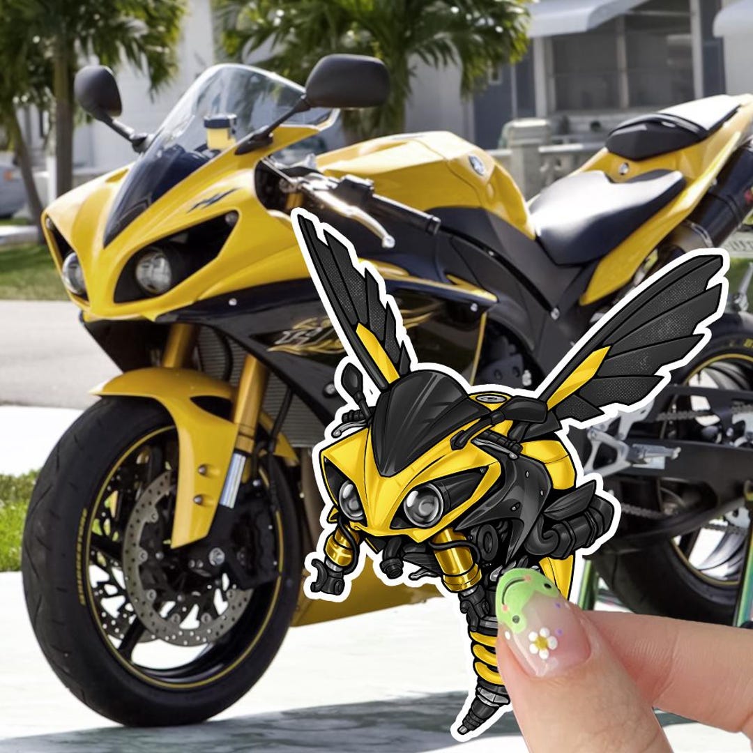 Yamaha YZF R1 Inspired Stickers - Set of 3 Motorcycle Decals for Riders ...