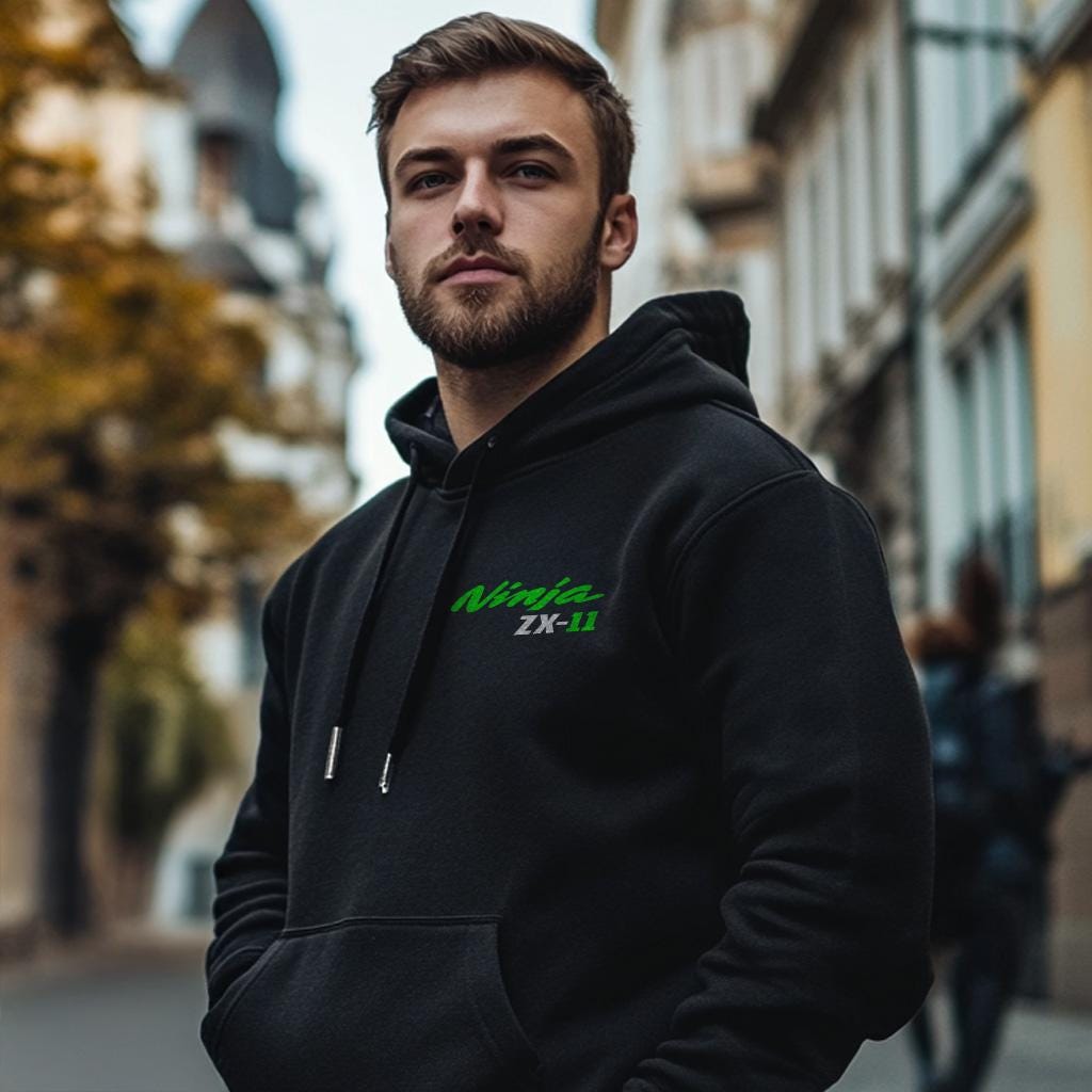 momentel フーディー Kawasaki Ninja ZX-11 Inspired Hoodie - Motorcycle Sweatshirt