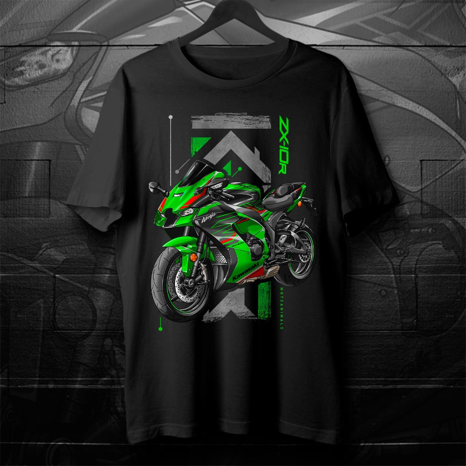 Kawasaki ZX-10R 2023-24 T-shirt - Motorcycle Tee Shirt for Kawasaki ZX-10R 2023-24 T-shirt - Motorcycle Tee Shirt for