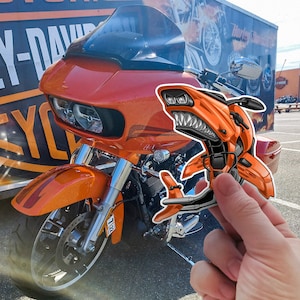 Harley Road Glide Stickers - Set of 3 Biker Motorcycle Decals