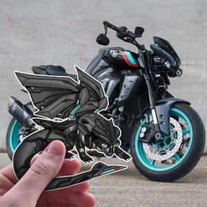 Yamaha MT-10 Inspired Stickers - Set of 3 Motorcycle Decals for Riders