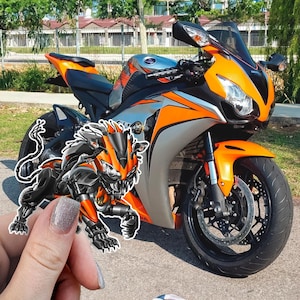 Honda CBR 1000RR 2010-11 geïnspireerde stickers - set van 3 motorstickers