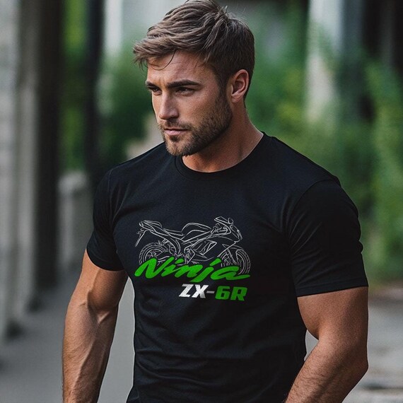 tee。 Kawasaki Ninja ZX-6R 1995-2008 Inspired T-shirt - Motorcycle Tee