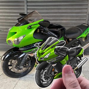 カワサキ ZX-14 2010-11 ステッカー - ライダー用オートバイデカール 3枚セット