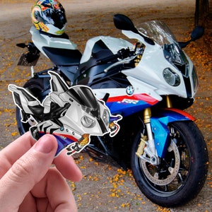 BMW S1000RR  Stickers - Set of 3 Motorcycle Decals for Motorrad Riders