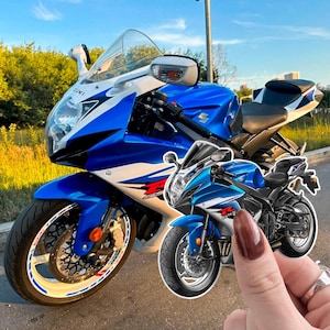 Suzuki GSX-R600 2016-18 Inspired Stickers - Set of 3 Biker Motorcycle Decals
