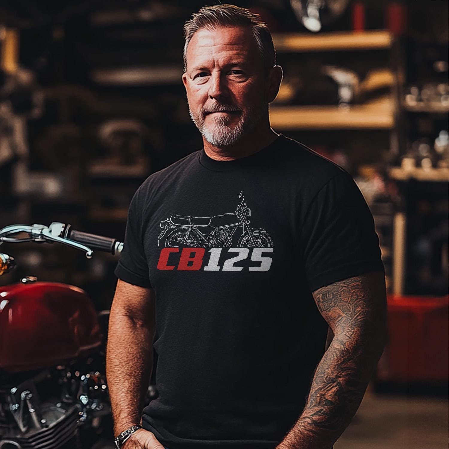 Tシャツ・カットソー HONDA MOTORCYCLE Racing Fire Blade Tshirt Black Honda CBR929RR Fireblade Inspired T-shirt - Motorcycle Tee