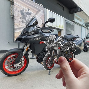 Ducati Multistrada V2 Aufkleber - 3er Set Motorrad-Aufkleber für ADV Rider