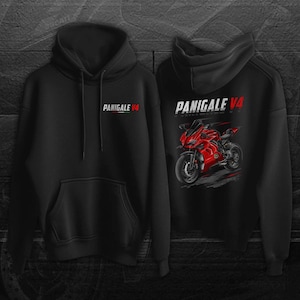 Ducati Panigale V4 2019-21 Hoodie - Motorcycle Sweatshirt for Sportbike Riders
