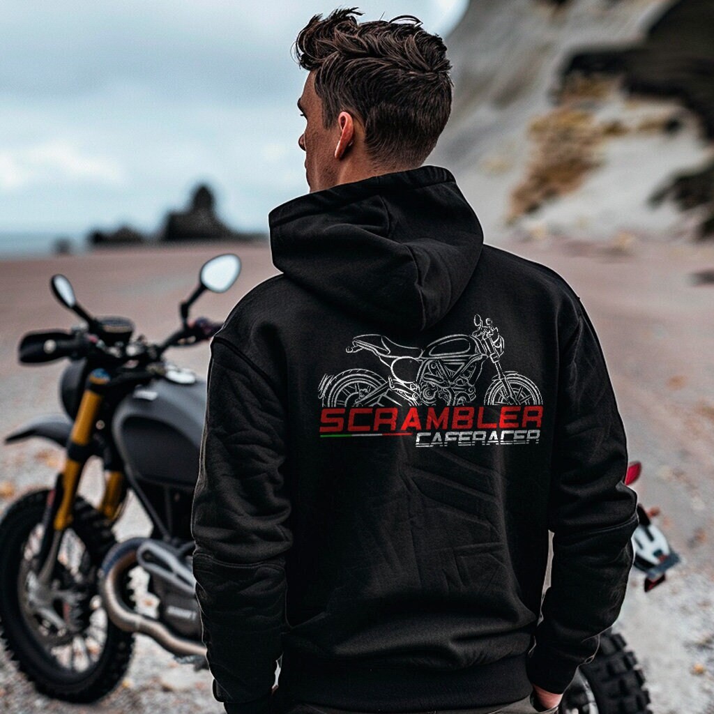 Ducati Scrambler Cafe Racer Inspired Hoodie Motorcycle Sweatshirt for Riders Etsy Canada