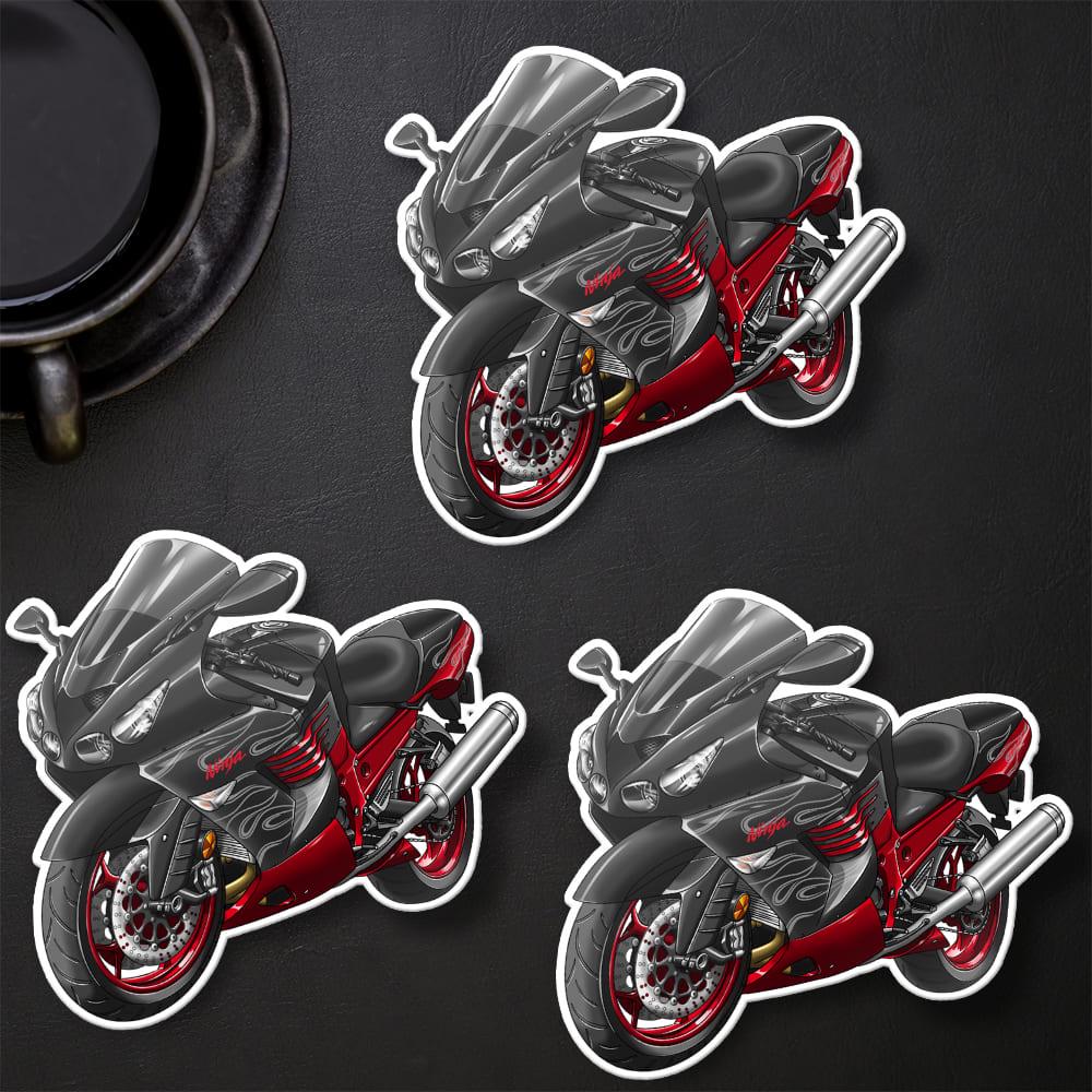 Kawasaki ZX-14 2008-09 Stickers - Set of 3 Motorcycle Decals for