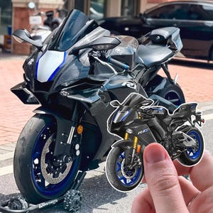 Adesivi ispirati alla Yamaha YZF-R1 2024 - Set di 3 adesivi per moto