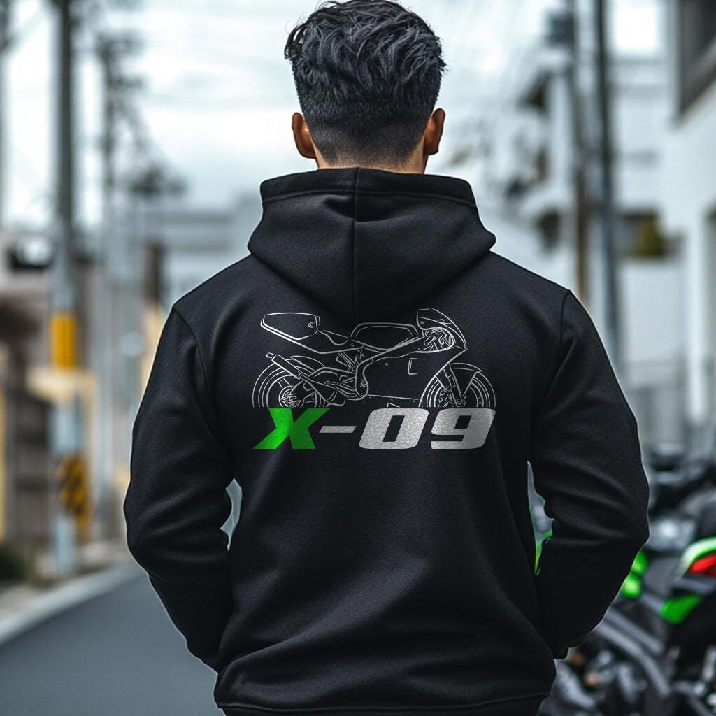 Kawasaki X-09 1992 Inspired Hoodie - Motorcycle Sweatshirt for