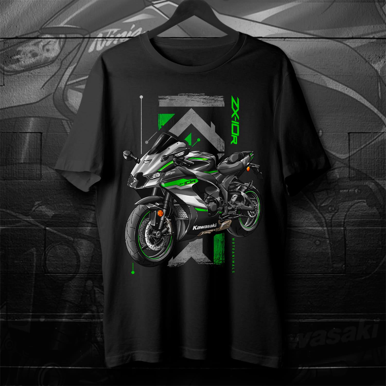 tt_usa Kawasaki ZX-10R 2023-24 T-shirt - Motorcycle Tee Shirt for