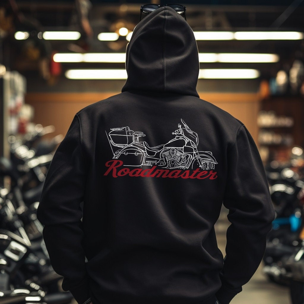 Indian Roadmaster Hoodie Motorcycle Sweatshirt for Biker