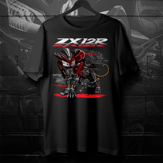 Kawasaki ZX12R Panther 2003-06 Inspired T-shirt - Motorcycle Kawasaki ZX12R Panther 2003-06 Inspired T-shirt - Motorcycle