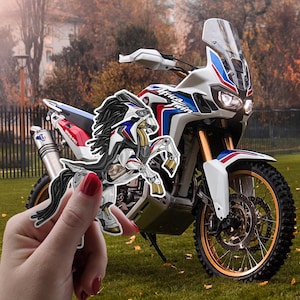 HONDA CRF1000L Afrika Twin 2016-19 inspirierte Aufkleber - Set mit 3 Motorrad-Aufklebern