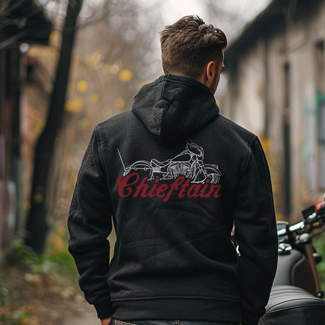 Indian Chieftain Hoodie Motorcycle Sweatshirt for Biker Etsy