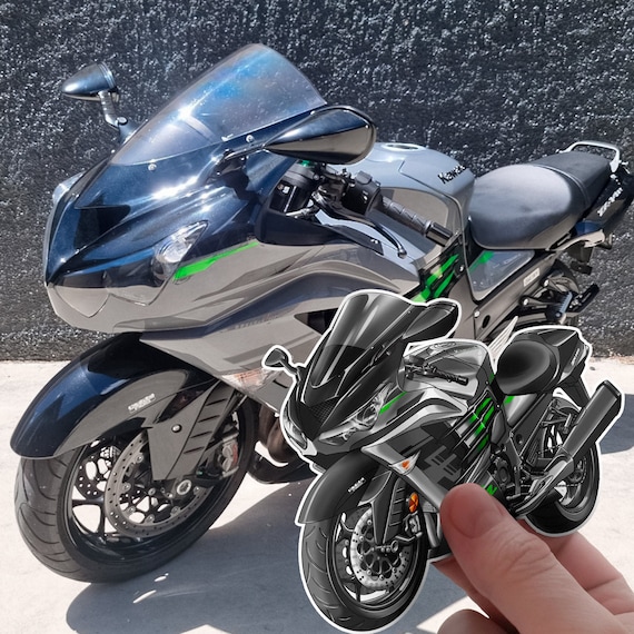 Kawasaki Ninja ZX-14R 2012-13 Stickers - Set of 3 Motorcycle Kawasaki Ninja ZX-14R 2012-13 Stickers - Set of 3 Motorcycle
