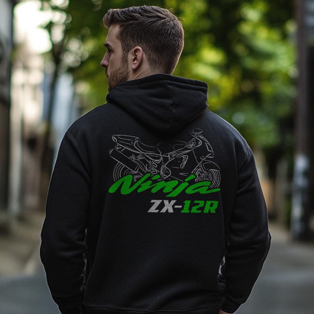 トップス vintage hoodie docking design shirt Kawasaki Ninja ZX-12R Inspired Hoodie - Motorcycle