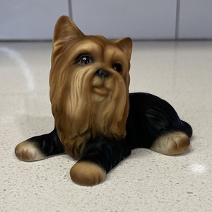 Raro* Harvey Knox Yorkshire Terrier Vintage Cerámica Yorkie Firmado