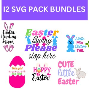 Happy Easter Svg Bundle Digital Designs - Easter Quotes Easter Bunny Svg Easter Egg Svg Easter Png - Rabbit Svg Cut Files for Cricut