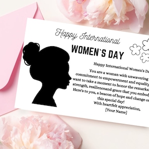 Bearbeitbare internationale Frauentagskarte, glücklicher Frauentag, Frauentag, Frauen, Frauentagsgeschenk, Internationaler Frauentag, Frauenpower