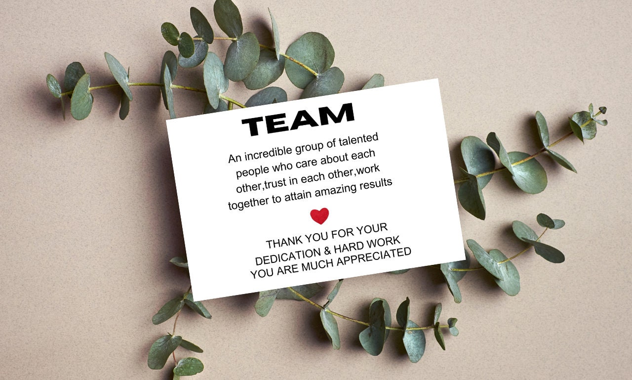 thumbnail image 2 of We Wouldn’t Be The Team That We Are Without You 2 of 14