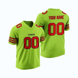Custom Green Rugby Jersey with Triple Thin Stripes | Personalized Embroidery  Add Team Name, Number  Player Name Bold Colors  Durable Design