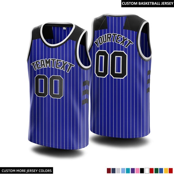 Striped Basketball Jersey Custom Name Number Team Uniform
