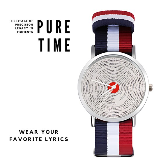 Reloj de letras personalizable usa la letra de tu cancion favorita Reloj de musica personalizado Regalo unico para amantes de la musica Reloj de cancion personalizado Etsy Espana