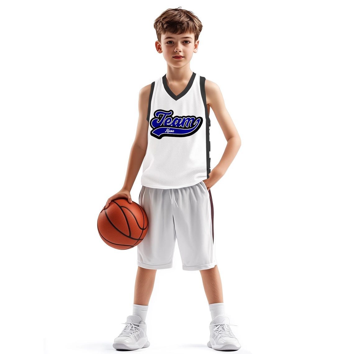 Custom Crimson White Personalized Star Pattern Sports Uniform Basketball Jersey main image 0