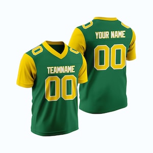 Personalized American Football Rugby Jersey Custom Name and Number Stitched or Heat Press Breathable Mesh for Sports Training and Events