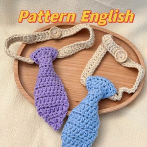 English PDF Pattern, Crochet Pattern, Tie Collar, Crochet Collar, Pet Collar, Cat Collar, Pet Accessories