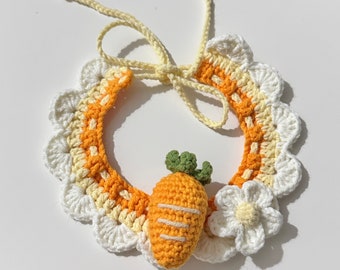 Crochet Carrot Cat Collar PDF Pattern, Pet Accessory
