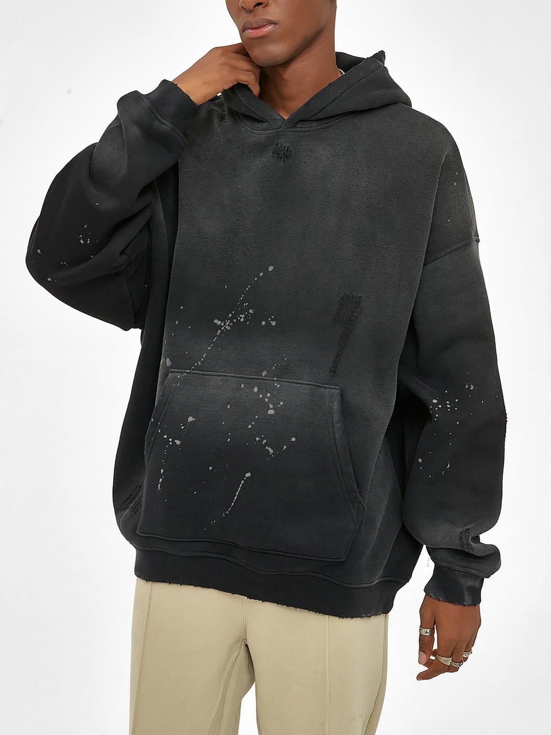 Buf Born For This Original Vintage Washed Frayed Fleece Hoodie main image 0