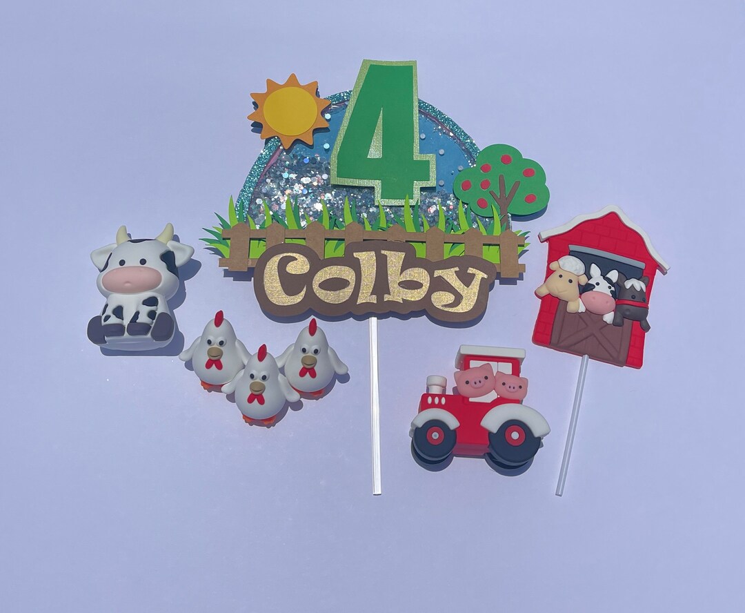 FARM CAKE TOPPER - Etsy
