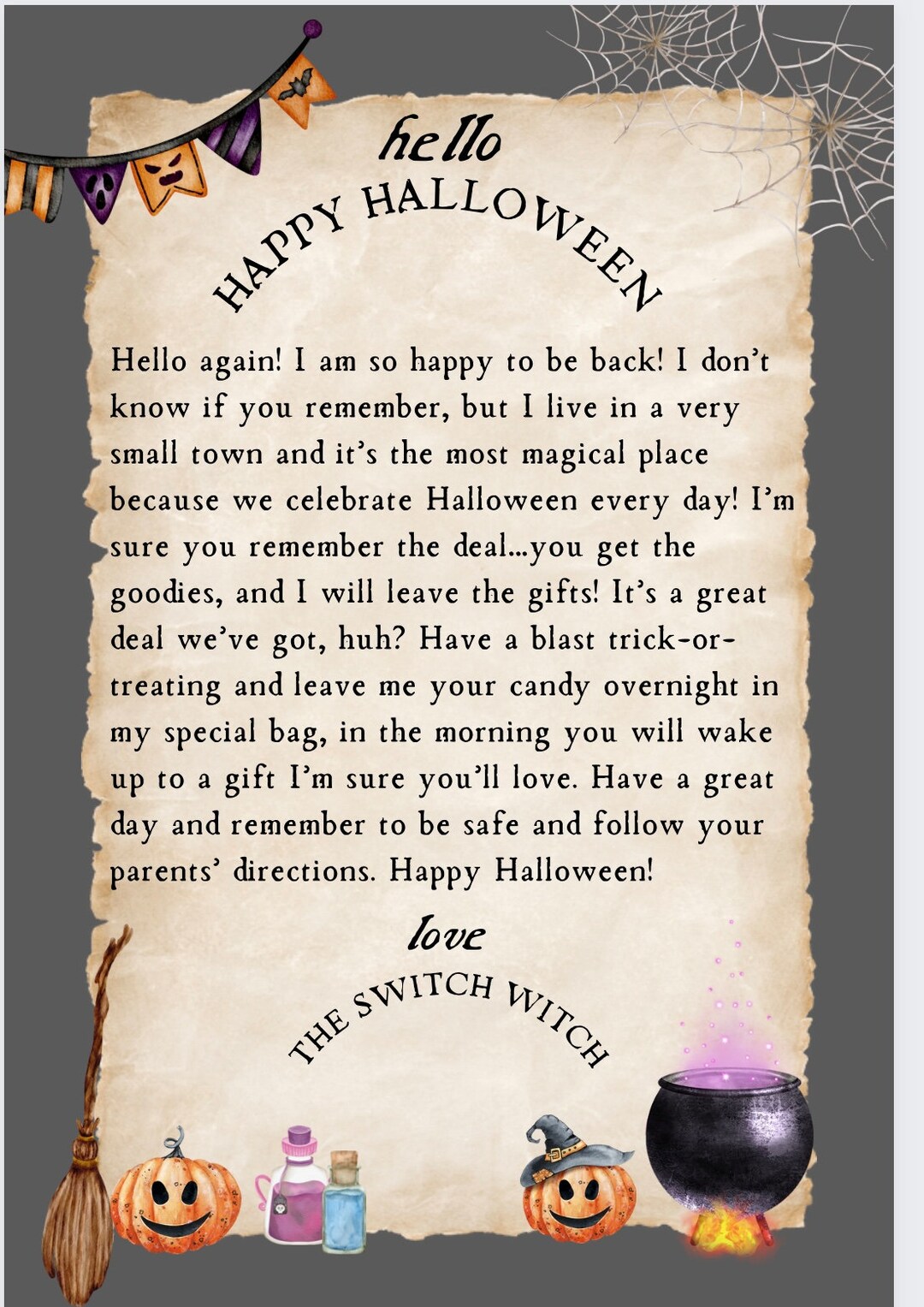 Switch Witch Letters - Etsy