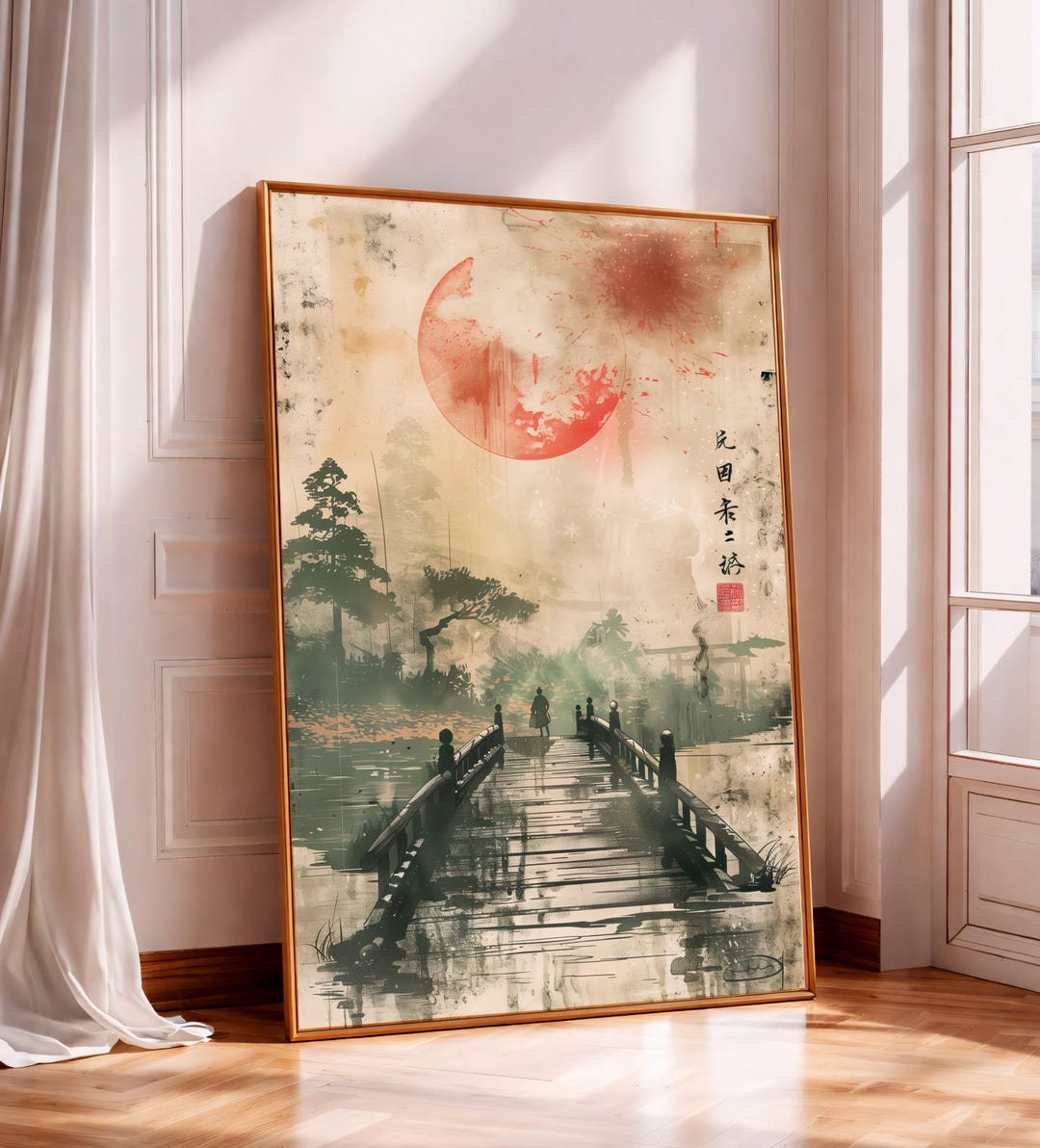 Path Of Silence Japanese Landscape Art Zen Minimalist Poster Asian path-of-silence-japanese-landscape-art-zen-minimalist-poster-asian